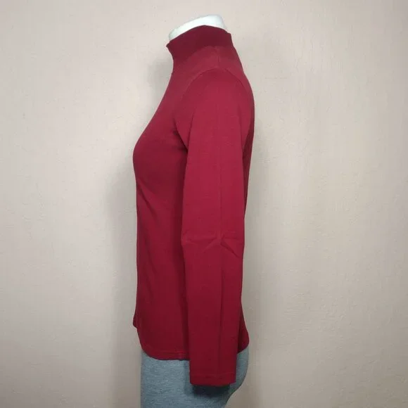 Karen Scott Womens Mock Neck Long Sleeve T-Shirt - Picture 3 of 10